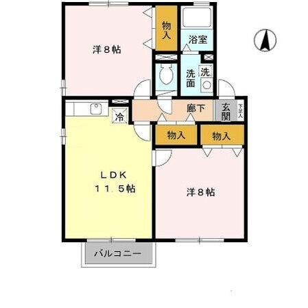 サンパティークの物件間取画像